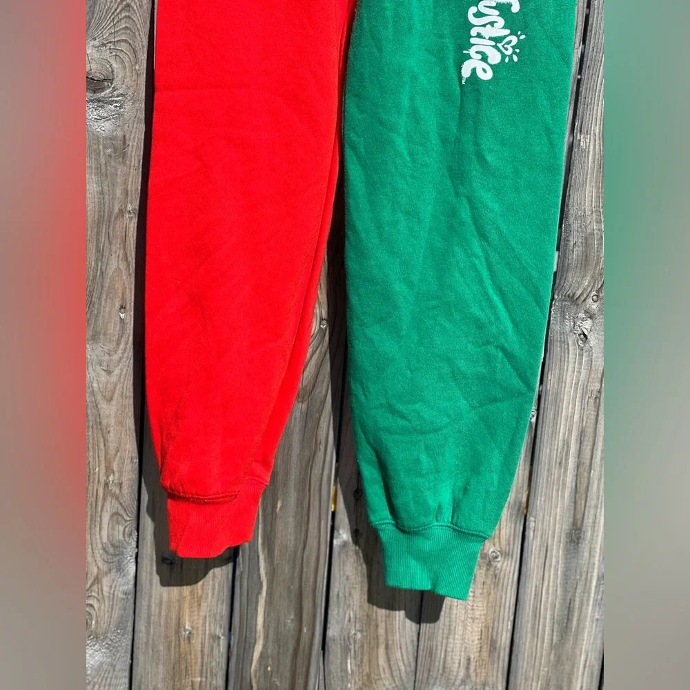 Justice Girls Grinch Colorblocked Joggers